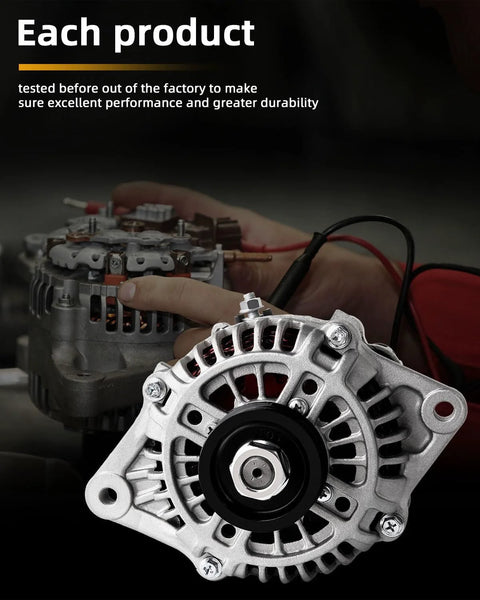 Beefed-Up High Output 12V 80Amp Replacement Alternator With 4-Groove Pulley For Mazda Protege 1997-2003 2.0L 1.6L