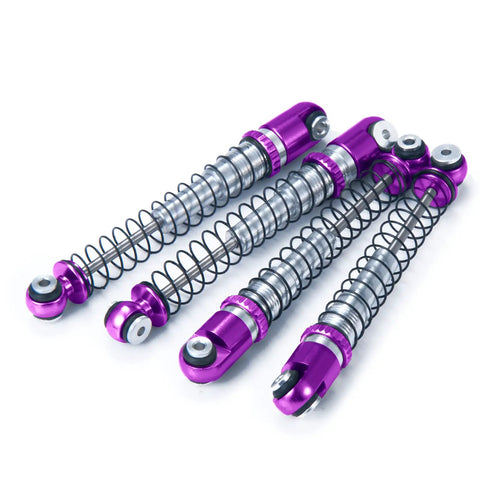 Beefy Heavy Duty Aluminum RC Shock Absorbers Set Four 48mm Adjustable Dampers For SCX24 1/24 Crawler Upgrades Black And Purple