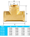 Brass Pipe Fitting Tee Half Inch Half Inch Half Inch NPT Female Thread Adapter Three Pack Pro Grade
