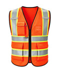 Legit Kickass High Visibility Reflective Safety Vest With Zippered Pockets And Breathable Mesh Panels Built Tough for construction with multiple pockets.