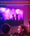 Hassle Free 4 Port KVM Switch With 4K 60Hz Video Sharing And Dual Computer Control displaying a live concert on a large screen.