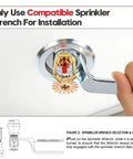 Top Shelf Heavy Duty 2 Pack Pendent Fire Sprinkler Heads With Half Npt American Threads Ul Cul Listed And Fm Approved For Quick Residential And Commercial Install Projects with installation wrench.