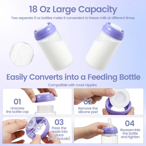Reliable Portable Breath Milk Cooler Tote With Hella Tough Chiller Cores And Smooth Leak Resistant Closure For Nursing Moms On Commutes Or Easy Road Trips with 18 oz dual bottle setup.