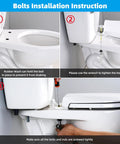 Universal Toilet Seat Bolts Kit, 2 Pack, Heavy Duty Solid Brass With Extra Long Stainless Downlock Nuts installation steps