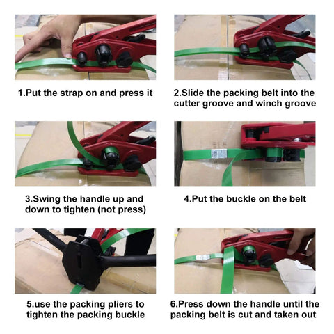 Heavy Duty Steel Poly Strapping Tensioner And Cutter Windlass Manual Banding Tool For One Half To Three Quarter Inch Polyester Strap Badass Garage Gear That Gets Things Done Fast
