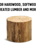 Tree log section for hardwood and softwood drilling with Beefed Up Deep Wood Auger Drill Bit One And One Sixteenth Inch By Thirty Inch Long.