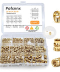 350 Pcs Brass Heat Set Threaded Inserts Kit For Plastic And 3D Printing M2 To M6, Knurled Outer Grip For A Tight Fit