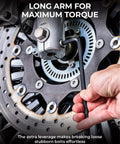 Using 26 Piece Metric And SAE Allen Wrench Set With Ball End Long Arm Hex Keys From One Point Two Seven Millimeter To Ten Millimeter And From Three Sixty Fourths Of An Inch To Three Eighths Of An Inch With Handy Holder For Auto Maintenance And DIY Projects on motorcycle brake.