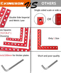 Comparison of 90 Degree Corner Clamps Set for Woodworking Aluminum Alloy Pro Grade Right Angle Clamps Kit by KINGSON vs Others