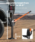 VEVOR 42 Inch Farm Jack 7000 Lbs High Lift Utility Ratchet Off Road Heavy Duty Truck Tractor SUV Jeep Recovery Winch Clamp Pull Tool 5-36 In Range with adjustable height from 5.12 to 36.6 inches.