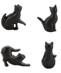 Four Pose Cat Cast Iron Drawer Knobs For Dresser Cabinet Wardrobe And Bookcase Vintage Kitty Pull Handles That Add Fun Charm And Character To Furniture And Home Decor, black cat views