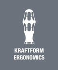 Kraftform ergonomics logo highlighting grip design for 7 Millimeter Nut Driver With Hollow Shaft And Kraftform Plus Grip For Quick Torque Handy Tightening And Loosening 90 mm Length Nutspinner Tool For Pros.