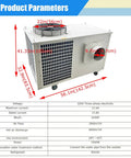 Heavy Duty Portable Industrial Air Conditioner Cranking Out An Insane 61000 Btu H Cooling Rush On 220V 3 Phase Power with dimensions.