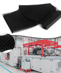 Flexible Accordion Bellows Cover For Milling Machines Oil And Dust Resistant Three Proof Cloth Shield Black Telescopic Rail Guard