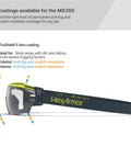 Side view of MX350 Clear Anti Fog Safety Eyewear with Gas Resistant Neoprene Strap, featuring brow guard and TruShield S lens coating.