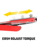 Close-up of the Beefy Half Inch Drive Deflecting Beam Torque Wrench With Audible Click Accurate 20 To 220 Ft Lbs showing adjustment knob.