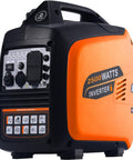 2500 Watt Portable Inverter Generator Ultra Quiet On The Go Power For Camping And Tailgating Plus Home Backup With CO Sensor Auto Fuel Off And Parallel Ready EPA Compliant Orange