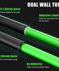 One Inch Three To One Marine Grade Adhesive Lined Heat Shrink Tubing Kit with black roll showing dual wall tube