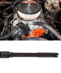 Heavy Duty Pump Drive Pin Fits 283 302 327 350 And 5.7L Small Block Engines With Black Metal Build positioned next to engine.