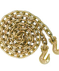 Beefy Rugged Safety Binder Chain With Clevis Grab Hooks Grade 70 Five Sixteenth Inch By Ten Foot For Truck And Flatbed Hauling 4700 Lbs Safe Working Load, coiled view