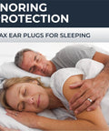 Couple sleeping with Wax Ear Plugs For Sleep And Swim, Silicone Earplugs For Catching Zs And Swimming for snoring protection