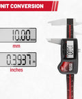 IP67 Digital Caliper 0-6 Inch Range With Large LCD Screen, Stainless Steel Electronic Ruler, Auto Off, unit conversion display