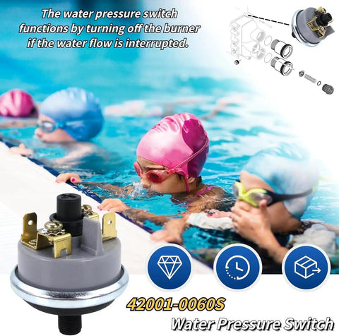 Pool Heater Repair Kit With Stack Flue Sensor Thermistor And Switch For MasterTemp And Max-E-Therm 42001-0060S