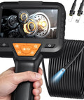 Endoscope Camera With Light For Tight Spaces, IP67 Waterproof Borescope Inspection Camera shown with 4.3 Inch IPS Screen