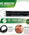 Six Pair Three Pin Xconnect Pigtail Connectors For Low Voltage Lighting System Copper Wire with pre-tinned ends for easy soldering.