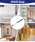 Image showing versatile usage of 4 Pack 10 Inch Cabinet Gas Struts 100N Lift Supports for Cabinets Kit With 8 Brackets And 20 Screws Included Pro Grade Soft Close Lids Opens Up To 100 Degrees Heavy Duty Black Cabinet Shocks in kitchens, wardrobes, tatami rooms, and wall lockers.