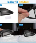 Dope Carbon Fiber Shark Fin Antenna Cover installation on car roof, showcasing easy installation steps.