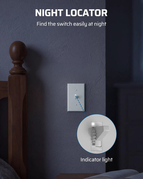 Smooth Operating Digital Toggle Dimmer Switch Single Pole Or Three Way Rock Solid Wall Panel with night locator feature.