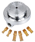 Adjustable Carb Fuel Pressure Regulator Kit 1 To 5 PSI Universal For Carbs With 1/4, 5/16, And 3/8 Fittings Top Dial 5 Stage Control