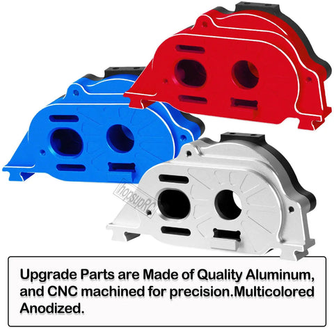 Aluminum Motor Mount Gear Cover Upgrade Kit For 1/10 Granite, Senton, Vorteks, And Big Rock 3S BLX Mega 550, Plus 1/8 Typhon 3S BLX Mega 550 RC Trucks Red anodized parts