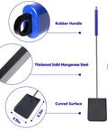 28 Inch Fireplace Shovel For Fire Pit And Indoor Hearth Pro Grade Heavy Duty Ash And Ember Scoop with long handle and rubber grip.