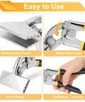 Sheet Metal Bender Pliers With 3 Inch Offset Jaw And Seven And A Half Cm Long Jaw, ergonomic handle, and cast jaw details