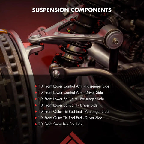 Toyota Avalon Camry Front Suspension Kit 8 Piece Set With Front Lower Control Arms And Ball Joints Fits 2013 2014 2015 2016 2017 2018 Avalon And 2012 2013 2014 2015 2016 2017 Camry Replacement Parts Built To Last For A Smooth Ride And Tight Handling, front suspension components