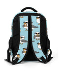 Back view of Cool Seagulls Design Travel Laptop Backpack With Large Capacity Waterproof Durable Daypack for women and men.