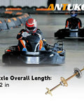 Bulletproof Rear Axle Assembly Kit For Go Kart And ATV Features Beefed Up Shafts Four Hole Wheel Hub and 32in axle length.