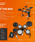 V-Drums Compact 3 Series Kit With V31 Sound Module And Next Gen DW Soundworks Library shown with included components.