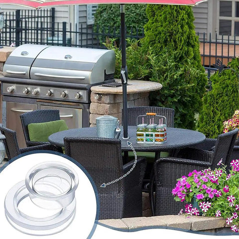 Durable PVC Patio Table Umbrella Hole Ring Plug For Outdoor Dining Tables, 6.1cm Tall, 4.2cm Diameter, Easy Fit, Weatherproof Seal