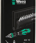 Box of Kraftform Kompakt 10 Piece Screwdriver Set With Rapidaptor Bit Holder, 9 Bits And Flip Up Case For Easy Grab And Go Transport