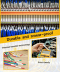 Killer Heat Shrink Labels Compatible With Dymo 18051 18053 18055 Replacement Tubing Tape on labeled cables in installation.