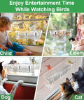 Window Mounted Bird Bath With Three Extra Twin Suction Cups, Clear Glass Bird Feeder Bath for Indoor Bird Watching