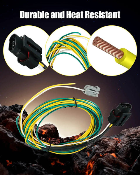 Heavy Duty 3G Alternator Upgrade Wiring Cable Featuring Zero Drama Stator Swap Setup For 1985 Through 2004 Ford F150 Pickup close-up view of durable wiring harness.