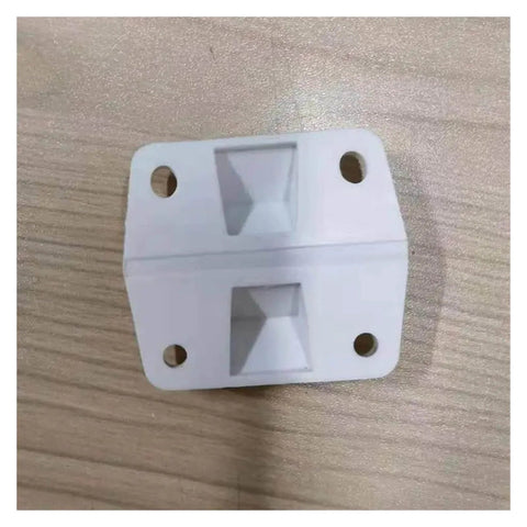 Adjustable Concealed Kitchen Cabinet Hinges 4 Piece Set with strong spring and damping, showing a white hinge component on wooden surface.