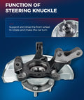 Ford Focus Front Steering Knuckle And Wheel Bearing Hub Assembly 2012 2013 2014 2015 2016 2017 2018 2 Piece Set