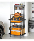 Vertical Fishing Rod Holder For Garage Pegboard And Mesh Basket Storage Rack Tackle Gear Organizer For Up To 12 Poles Space Saving