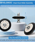 Upgraded Dryer Repair Kit DIY Friendly For Household Dryers Includes 4581EL2002C And 4581EL2002L Drum Rollers on display