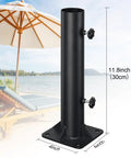 Ultra Stable Stainless Steel Umbrella Tube Base For Outdoor Deck Patio 0.68 To 1.81 Inch Tube Fit Heavy Duty, beach background